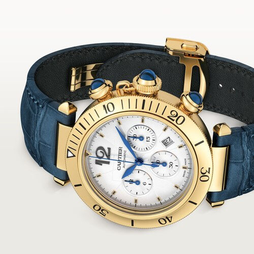 Cartier pasha chronograph gold store